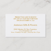 Retromodel Patroon Gold Emblem Gold Glitter Visitekaartje (Achterkant)