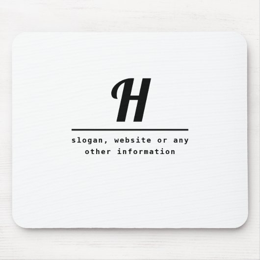 Retromodern Monogram & Business (of andere) Info Muismat (Voorkant)