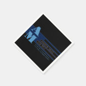 Retromodern monogram en bewerkbare vormen en kleur servet (Hoek)