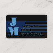 Retromodern monogram en bewerkbare vormen en kleur visitekaartje (Voorkant)