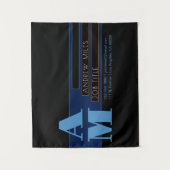 Retromodern monogram en bewerkbare vormen en kleur wandkleed (Voorkant)