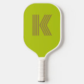 Retromonogram groen pickleball paddle (Achterkant)