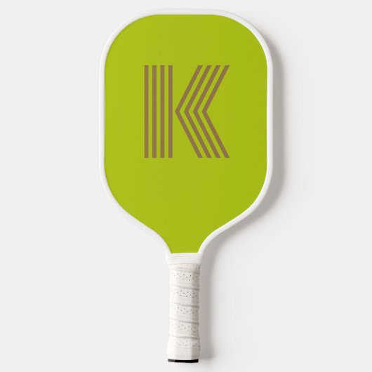 Retromonogram groen pickleball paddle (Achterkant)