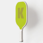 Retromonogram groen pickleball paddle (Links)