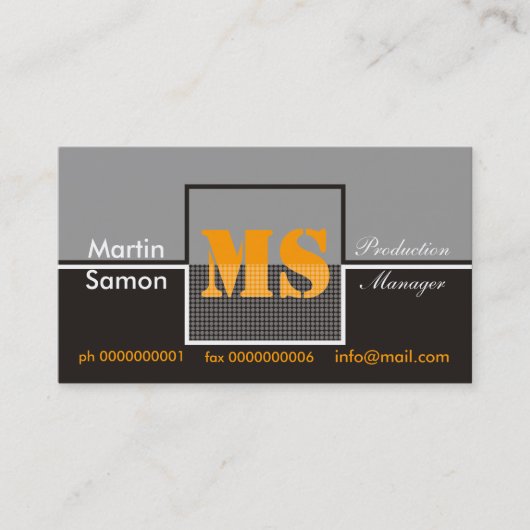 Retromonogram Visitekaartjes (Voorkant)