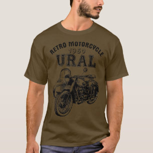 Retromotorfiele  Sidecar-motorfiets T-shirt