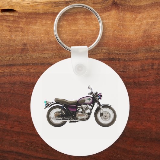 Retromotorfiets Sleutelhanger (Voorkant)