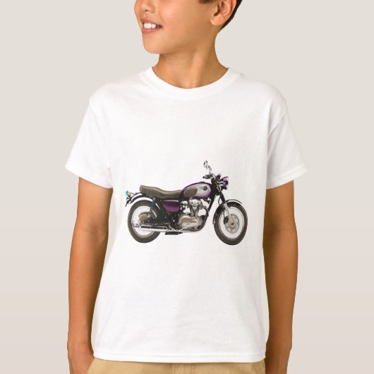 Retromotorfiets T-shirt (Voorkant)