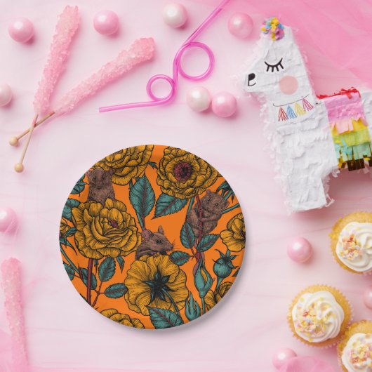 Retromuizen Papieren Bordje (Feest)