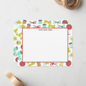 Retronaaigarens met platte gordel notitiekaartje (Voorkant / Achterkant in situ)