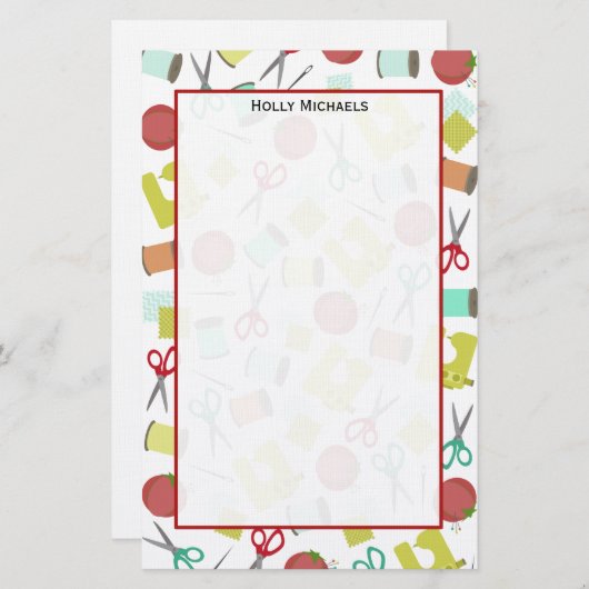 Retronaaigarij met de status "garnaal" briefpapier (Voorkant / Achterkant)