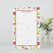 Retronaaigarij met de status "garnaal" briefpapier (Staand voorkant)