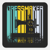  Retronaaimachine Vierkante Sticker (Voorkant)