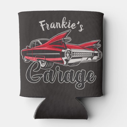 RetroNAAM Red Caddy  klassieke caradie Blikjeskoeler (Achterkant)