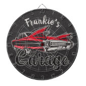 RetroNAAM Red Caddy  klassieke caradie Dartbord (Voorkant)