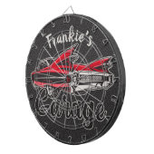 RetroNAAM Red Caddy  klassieke caradie Dartbord (Voorkant Rechts)