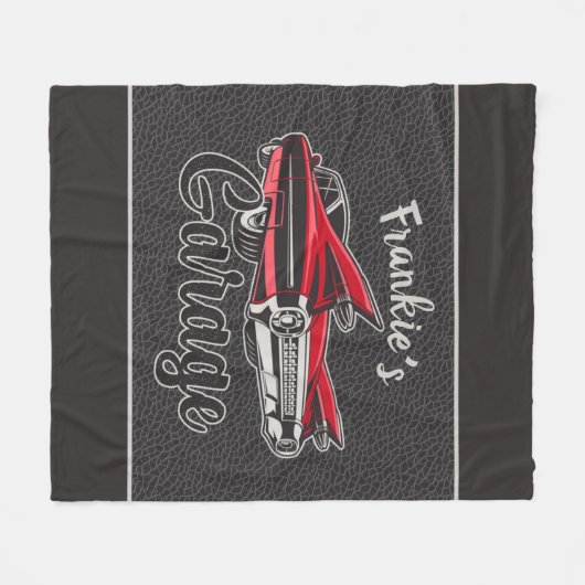 RetroNAAM Red Caddy  klassieke caradie Fleece Deken (Voorkant (Horizontaal))