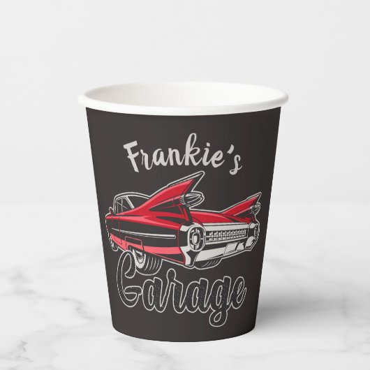 RetroNAAM Red Caddy  klassieke caradie Papieren Bekers (Voorkant)