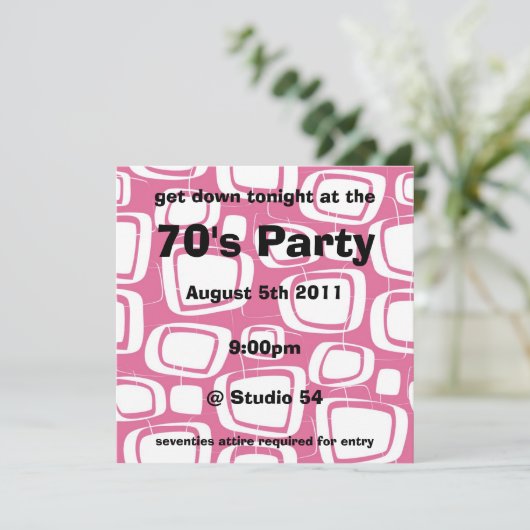 Retronodiging (roze) kaart (Staand voorkant)