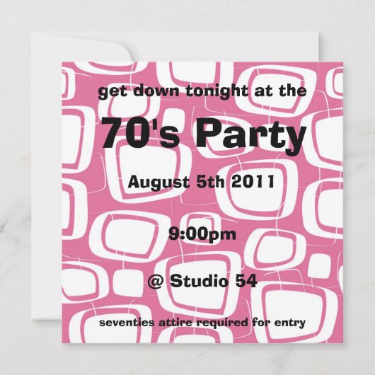 Retronodiging (roze) kaart (Voorkant)