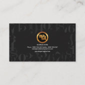 Retronummering Gold Lijst Bookeping Service Visitekaartje (Achterkant)