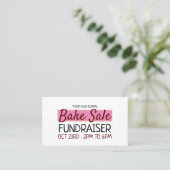 Retroontwerp, Charity Bake Sale Event Adverteren Visitekaartje (Staand voorkant)
