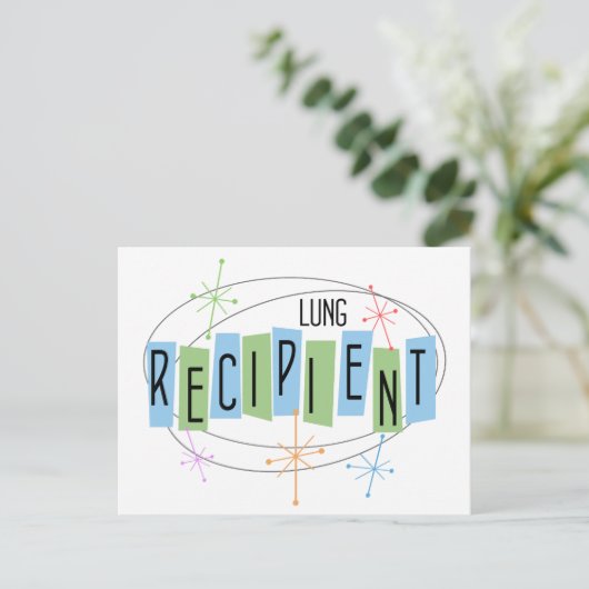 Retroontwerp Lung Transplant Recipient Briefkaart (Staand voorkant)