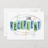 Retroontwerp Lung Transplant Recipient Briefkaart (Voorkant / Achterkant)