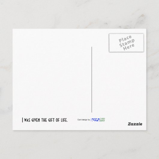 Retroontwerp Lung Transplant Recipient Briefkaart (Achterkant)