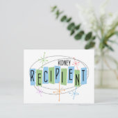 Retroontwerp Niertransplantatiepunt Ontvanger Briefkaart (Staand voorkant)