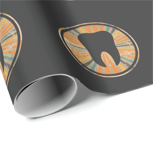 Retroororthodontische tandheelkunde  tand Grafisch Cadeaupapier (Rol Hoek)