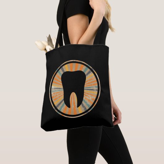 Retroororthodontische tandheelkunde  tand Grafisch Tote Bag (Dichtbij)