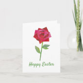 Retrop Spring Roos Floral Traditional Easter Feestdagen Kaart (Voorkant)