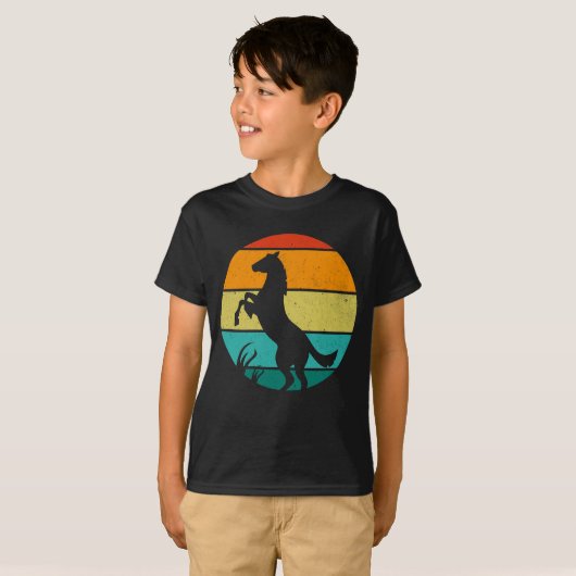 Retropaard T-shirt (Voorkant volledig)