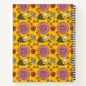 Retropaddenstoel Floral gepersonaliseerd Notitiebo Notitieboek (Achterkant)