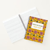 Retropaddenstoel Floral gepersonaliseerd Notitiebo Notitieboek (Binnen)