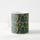 Retropaddenstoel groen Floral Patroon Koffiemok (Voorkant links)