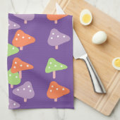 Retropaddenstoel kleurig patroon theedoek (Quarter Fold)