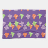 Retropaddenstoel kleurig patroon theedoek (Horizontaal)