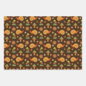 Retropaddenstoelen Cottcore Trio Inpakpapier Vel (Voorkant)