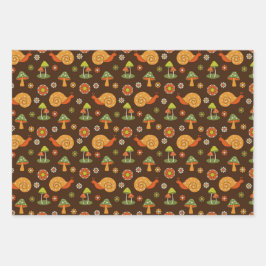 Retropaddenstoelen Cottcore Trio Inpakpapier Vel