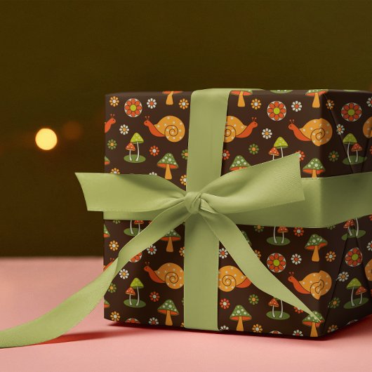 Retropaddenstoelen en nagels cadeaupapier