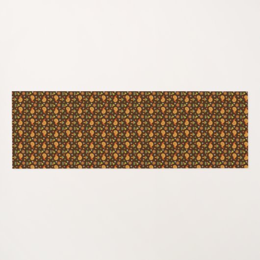 Retropaddenstoelen en slakken Katoen op maat Yogamat (Achterkant (horizontaal))