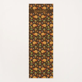 Retropaddenstoelen en slakken Katoen op maat Yogamat