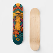 Retropaddenstoelen met monogram persoonlijk skateboard (Voorkant)