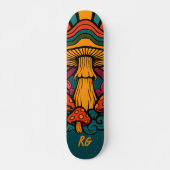 Retropaddenstoelen met monogram persoonlijk skateboard (Voorkant)