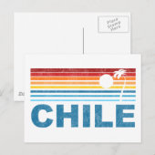 Retropalmboom Chili Briefkaart (Voorkant / Achterkant)