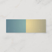  Retropalmboom Turquoise Blue Cream Sepia Mini Visitekaartje (Achterkant)