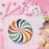 Retropapier Bord – -geïnspireerde wegwerp TA (Feest)