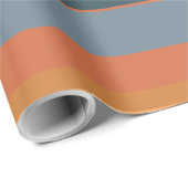 Retropapier voor oranje en blauwe strepen cadeaupapier (Rol Hoek)